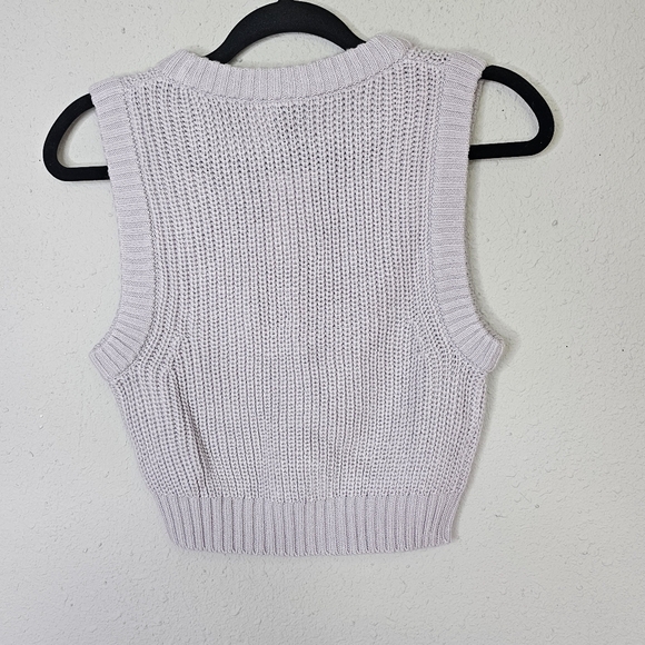 DIVIDED Lavender Purple Pastel Pullover Sweater Vest Size XS Juniors‎ New - Picture 4 of 6